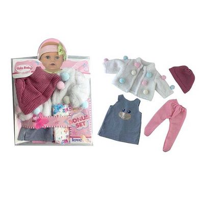 Одяг для ляльок BLC 209 C (96) шубка, колготки, сукня, шапочка, підгузок, пустушка, для ляльок зростом 30-35 см, в пакеті купити в Україні