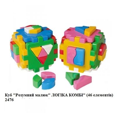 Куб "Умный малыш" ЛОГИКА КОМБИ "25×12×12 см ТехноК 2476 купить в Украине