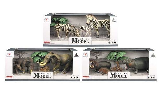 Набір "Дикі тварини" Q 9899 C-4 Animal Model, в коробці (6977153660136) Микс