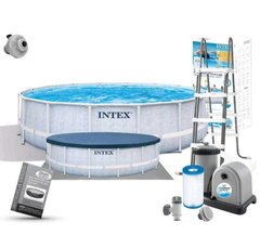 Intex Каркасний басейн 26746 (1) 488х122см (5 678 л/год, драбина, тент, підстилка) купити в Україні