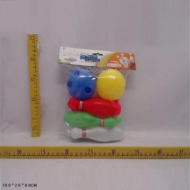 Боулинг арт. 6803 (210шт/2) 6 кеглей,2 мячика в пакете 18*2,5*8 см купить в Украине