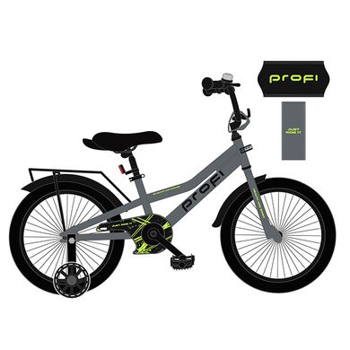 Велосипед дитячий PROF1 20д. MB 20014-1 PRIME, SKD75, дзвінок, ліхтар, багажник, підніжка, сірий. купити в Україні