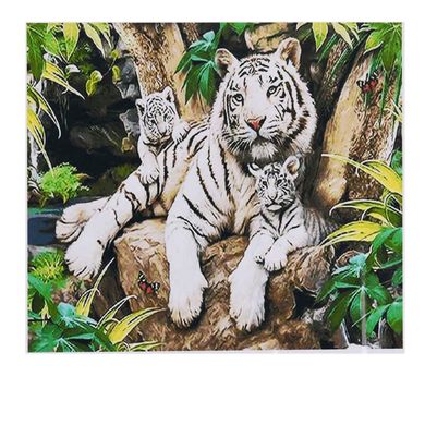 Картина по номерам "Тигрица и тигрята" 32033 TK Group, 40х30см, в коробке (6900066366123) купить в Украине