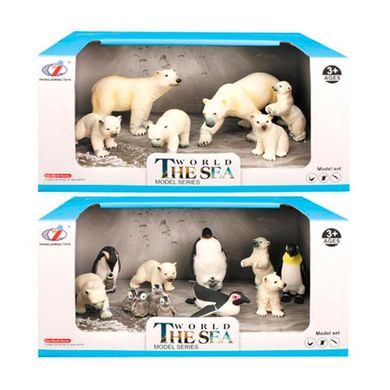 Набір тварин "Білі ведмеді та пінгвіни" Q9899-P28, в коробці (6903317469604) Микс