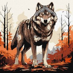 Картина по номерам "Хитрый волк" 40х40 см купить в Украине