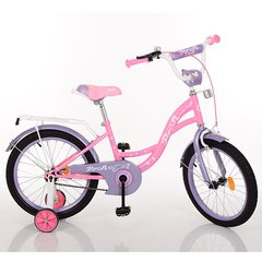 Велосипед детский PROF1 18д. Y1821 (1шт) Butterfly, розовый,звонок,доп.колеса купить в Украине
