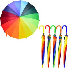 Зонт детский UM524 (60шт|5) радуга, 16 спиц, R=50 см купить в Украине