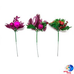 Квітка новорічна рожева в асортименті 25*15см купить в Украине