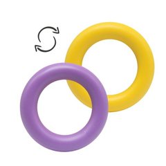 Іграшка-брязкальце Кільце, фіолет+жовтий