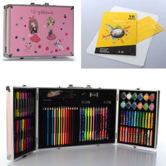 Набор для творчества MK 4536 (10шт) акв.краски, фломастеры, карандаши, в чемодане,40,5-27-6см купить в Украине