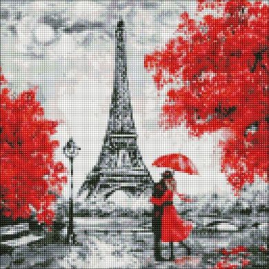 Алмазная мозаика "Дождливый Париж" 40х40см купить в Украине