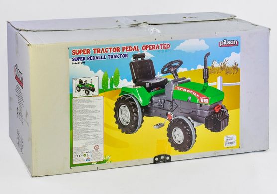 Трактор с педалями большой 07-294 Pilsan, цвет зелёный (8693461072949) купить в Украине