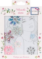 Стрази – наклейки для волосся "Квіткова Феєрія" для дітей марки «Lukky». В наборі 72 шт. купить в Украине