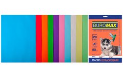 Набор цветной бумаги PASTEL+INTENSIVE, 10 цв., 20 л., А4, 80 г/м² BM.2721620-99 BUROMAX (4823078962331) купить в Украине