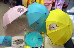 Зонт детский UM5474 (60шт) с прозрачным окошком, светоотражающая лента, 3 вида, радиус 50см купить в Украине