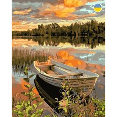 Картина по номерах "Човен на річці" 40x50 см купити в Україні