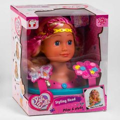 Кукла-Голова YL 888 C (8) Манекен для причесок и макияжа, световой эффект, с аксессуарами, в коробке купить в Украине