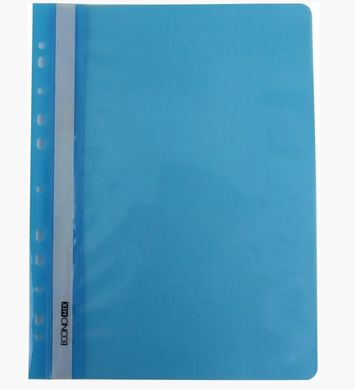 Папка-швидкозшивач E31510-11 Economix з прозорим верхом А4 з перфорацією глянець, блакитний (4044572315311) купити в Україні