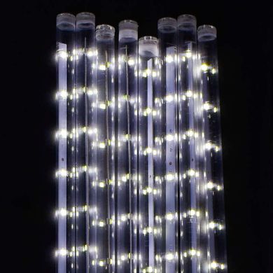 Світлодіодна гірлянда вулична З 31320 "Бурулька" (50) 320 лампочки, довжина проводу 3 м, 8 плафонів, довжина лампочки 50 см, білий світло лампочок купити в Україні