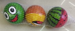 Набiр гумових м'ячiв арт. FB24336 (300шт) розмір 10 см, 70 грам, MIX кольорів , 3шт в упак, сітка купити в Україні