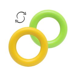 Іграшка-брязкальце Кільце, жовтий+зелений