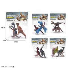 Тварини арт. KL-135 (336шт/2)динозаври, 5 видів мікс, по 2 шт пакет. 18*14*4см