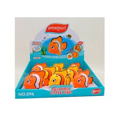 Водоплавна іграшка 596 рибка, заводна, 8 шт. (2 кольори) в диспл., 30-23-8 см. купити в Україні