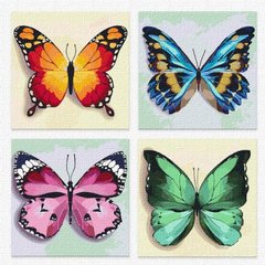 Картина за номерами "Поліптих: Весняні метелики" ★★★ купити в Україні