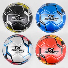 Мяч футбольный C 44448 (60) "TK Sport", 4 вида, вес 350-370 грамм, материал TPE, баллон резиновый купить в Украине