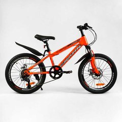 Детский спортивный велосипед 20’’ CORSO «Crank» CR-20303 стальная рама, оборудование Saiguan 7 скоростей, собран на 75% купить в Украине