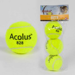 Мяч для тенниса C 40193 3шт в кульке, d=6см TK Sport (6900067401939) купить в Украине