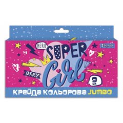 Крейда 1Вересня кольорова JUMBO, 9 шт. "Cool girl" купить в Украине
