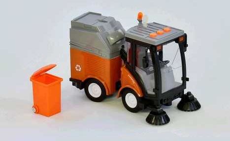 Сміттєзбиральна машина WY 680 A, інерція, світло, звук, в коробці (6974060113113) Оранжевый купити в Україні