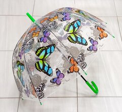 Зонтик детский MK 3874-1 Butterfly, клеенка Зелёный купить в Украине
