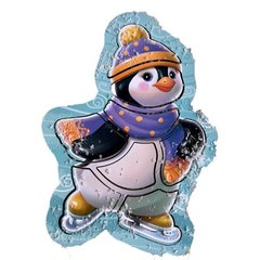 Контурний пазл "Пінгвін на ковзанах" купить в Украине