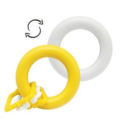 Погремушка "Кольцо с колечками", бело-желтый