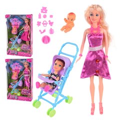 Кукла 131-2 (72шт|2) 2 вида,куколки,коляска,аксес,в кор.– 20*7*32.5 см, р-р игрушки – 29 см купить в Украине