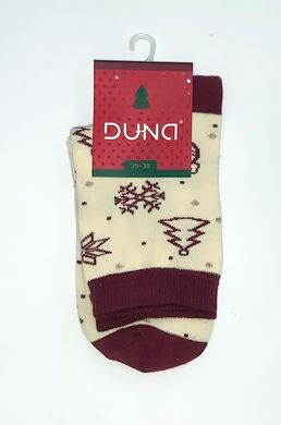 Носки детские стрейчевые "Новогодние" 964 DUNA р18-20, Молочный купить в Украине
