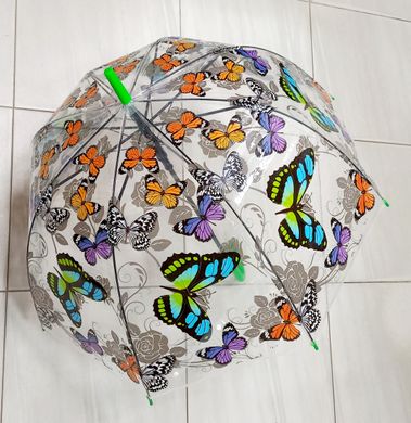 Зонтик детский MK 3874-1 Butterfly, клеенка Зелёный купить в Украине