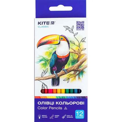 Олівці кольорові тригранні, 12 шт. Kite Classic купити в Україні