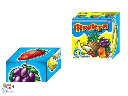Кубики "Фрукти ТехноК" (4 кубика) купити в Україні