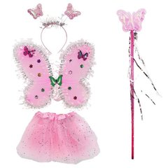 Маскарадный костюм "Бабочка с крыльями", розовый купить в Украине