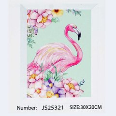 Алмазна мозаїка JS 25321 (50) "TK Group", 20х30 см, "Рожевий фламінго", в коробці купити в Україні