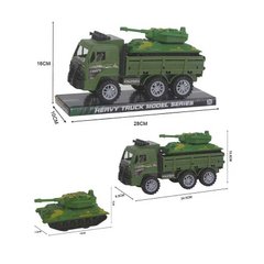 Військова техніка 102 (96/2) вантажівка і танк, вантажівка з інерцією, в слюді купити в Україні