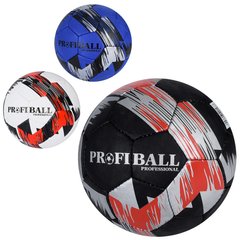 Мяч футбольный 2500-214 (30шт) размер 5, ПУ1,4мм, ручная работа, 32панели, 400-420г, 3цвета,в кульке купить в Украине