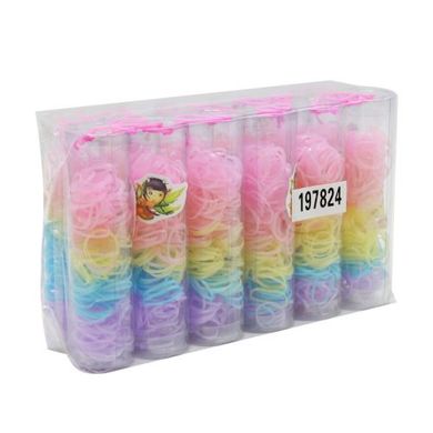 Резинки силикон 12 шт в упаковке Разноцвет пастель купити в Україні