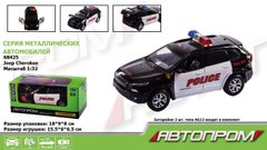 Машина метал 68425 (48шт|2) "АВТОПРОМ",1:32 Jeep Cherokee-Police,батар, світло,звук,відкр.двері,в коробці 18*9*8 см купити в Україні