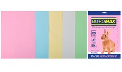 Набор цветной бумаги PASTEL, 5 цв., 20 л., А4, 80 г/м² BM.2721220-99 BUROMAX (4823078962256) купить в Украине