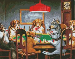 Набір з алмазною мозаїкою "Собаки грають в покер" 40х50см купити в Україні