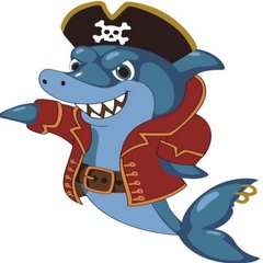 Набір для розпису по номерах Акула-пірат Strateg розміром 30х30 см (ES087) купити в Україні